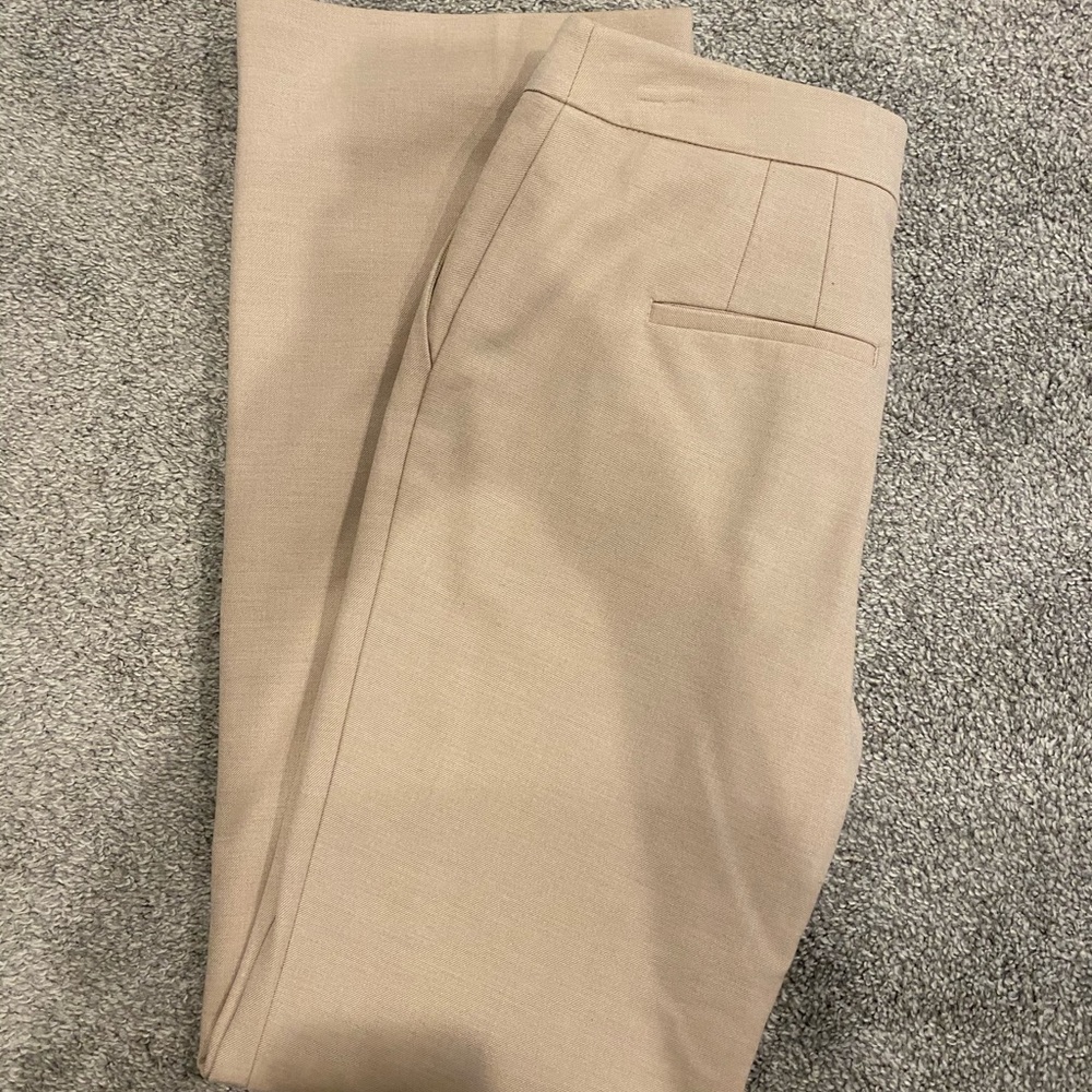 White House black market khaki twill boot cut pant